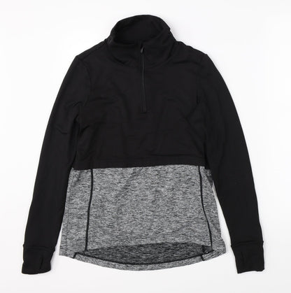 Womens UK Size 8 River Island Black Full Zip Jumper