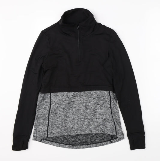 Womens UK Size 8 River Island Black Full Zip Jumper