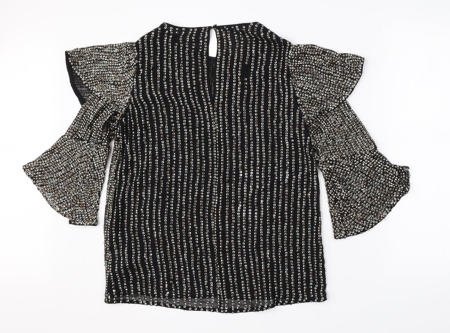 Womens UK Size 8 River Island Black Basic Blouse