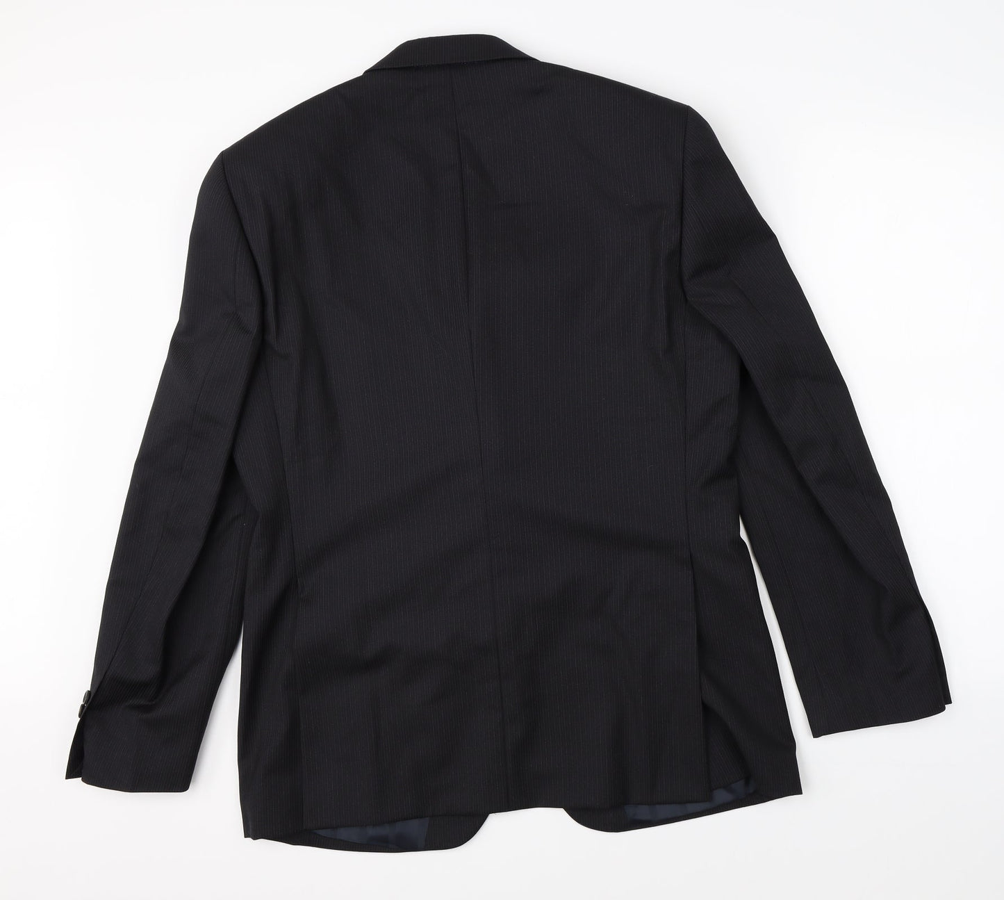NEXT Mens Black Striped  Jacket Suit Jacket Size 40