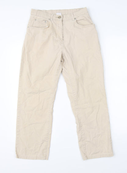 Womens UK Size 28 in Damart Regular Fit Cargo Beige Trousers