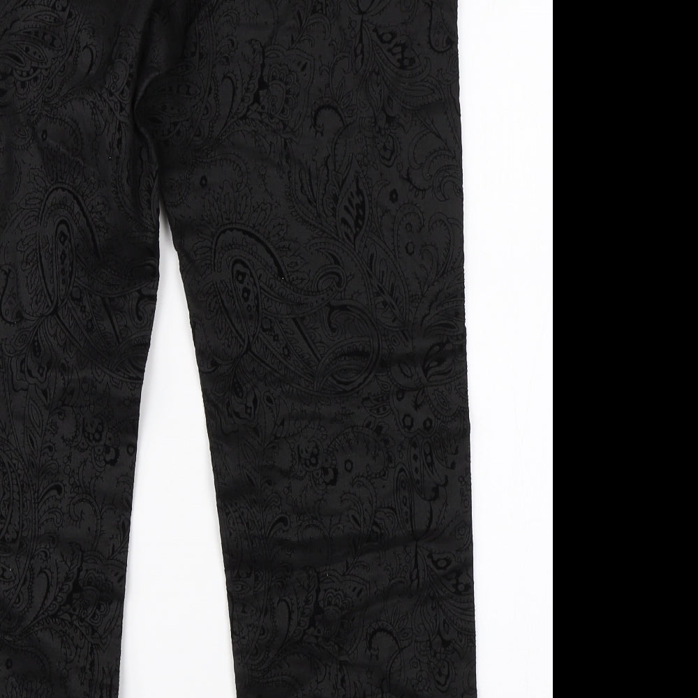 Womens UK Size 30 in Preworn Regular Fit  Black Trousers