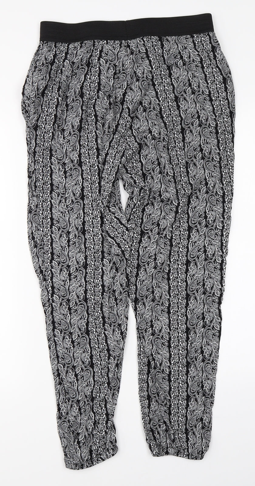 Select Womens Black Plaid  Capri Trousers Size 12 L24 in