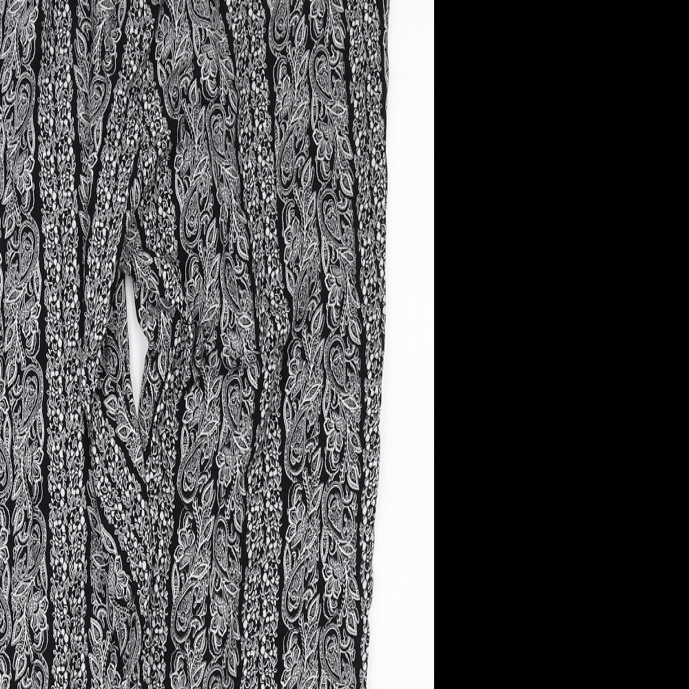 Select Womens Black Plaid  Capri Trousers Size 12 L24 in