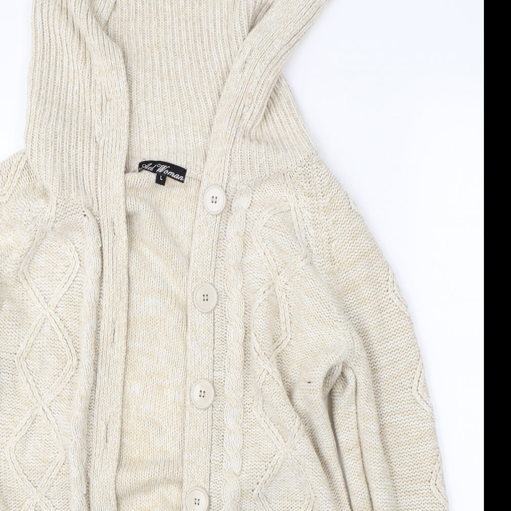 Ad Woman Womens Beige   Cardigan Jumper Size L