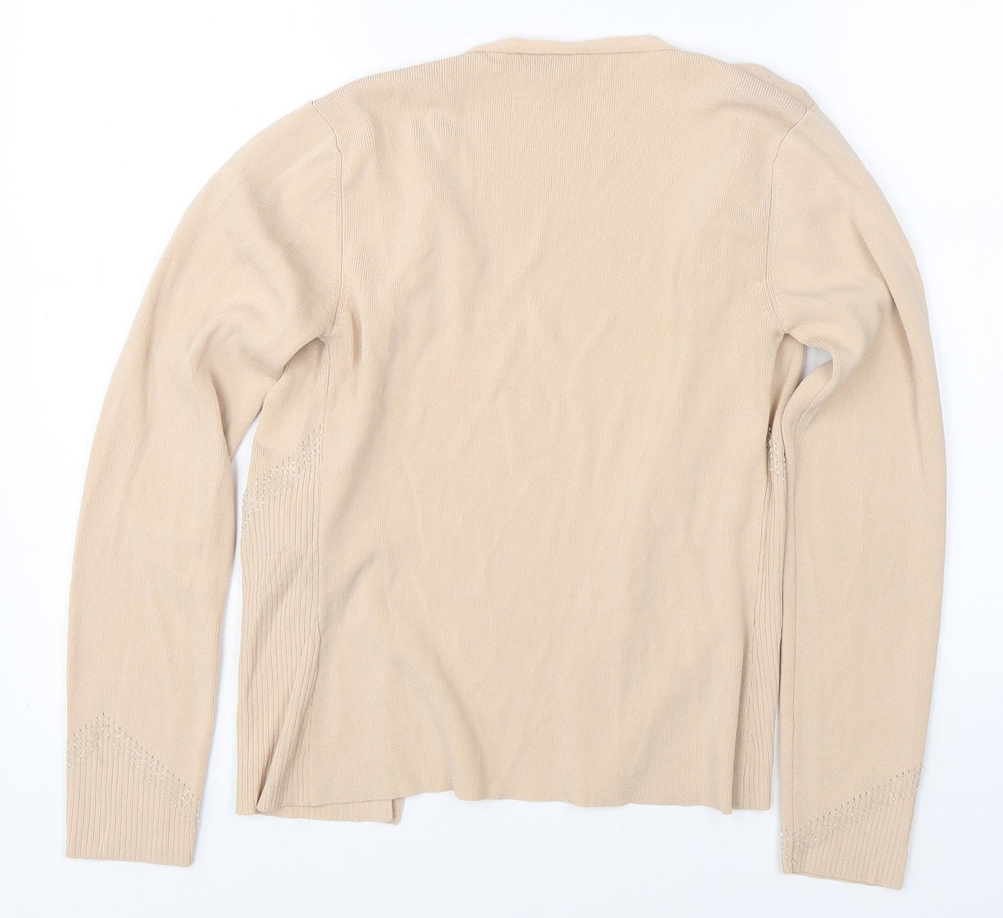 Womens UK Size 10 Wallis Beige Cardigan Jumper