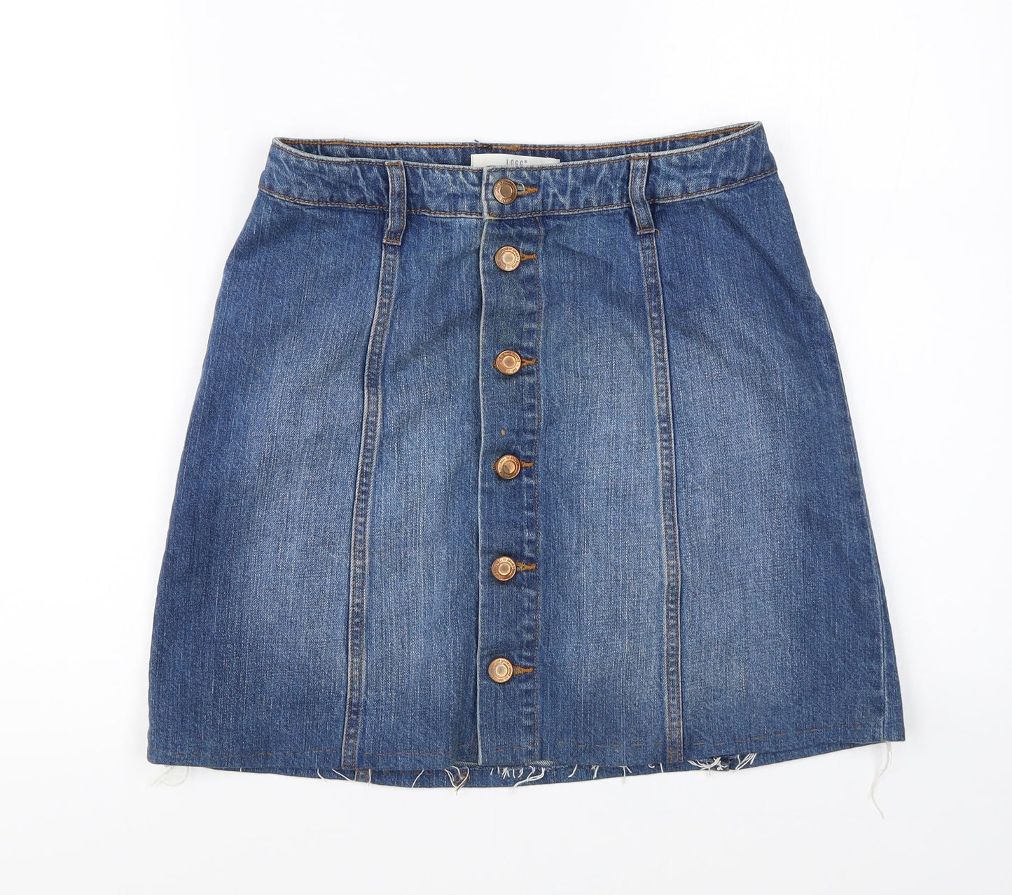 L.O.G.G Womens Blue  Denim A-Line Skirt Size 8