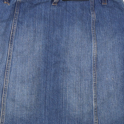 L.O.G.G Womens Blue  Denim A-Line Skirt Size 8