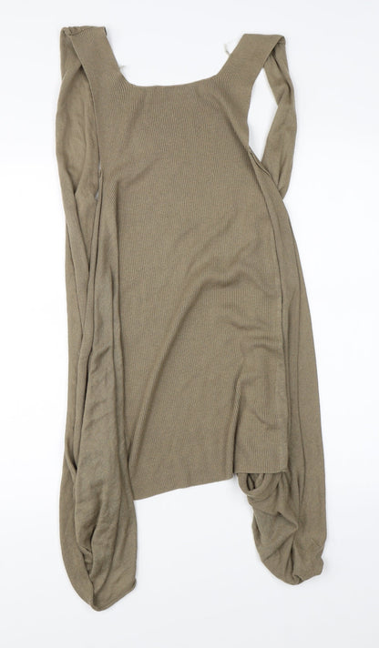 Womens UK Size 10 Miss Selfridge Brown Cardigan Jumper