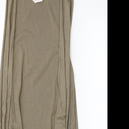 Womens UK Size 10 Miss Selfridge Brown Cardigan Jumper