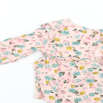 Primark Girls Pink Floral  Shift  Size 6-9 Months