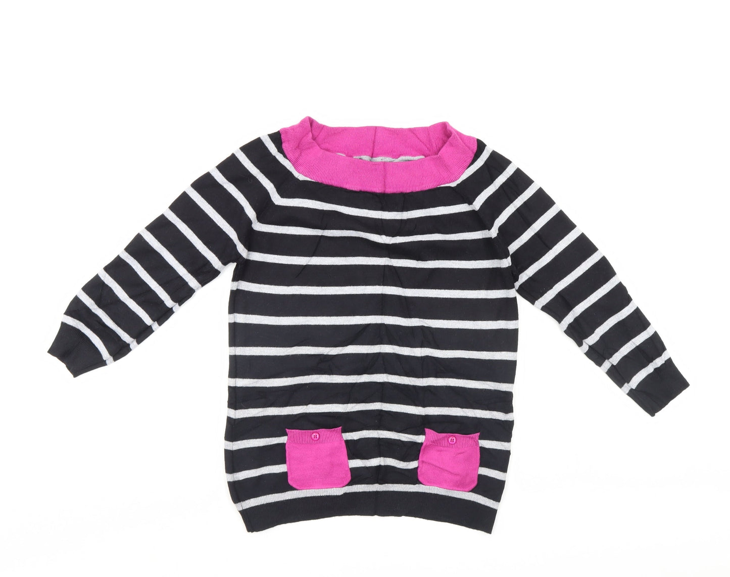 Womens UK Size 10 M&Co Multicoloured Pullover Jumper