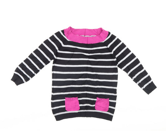 Womens UK Size 10 M&Co Multicoloured Pullover Jumper