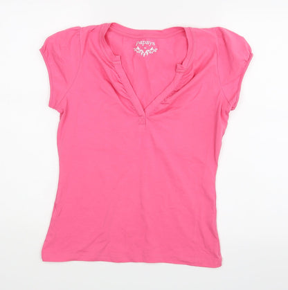 Papaya Womens Pink   Basic Blouse Size 14