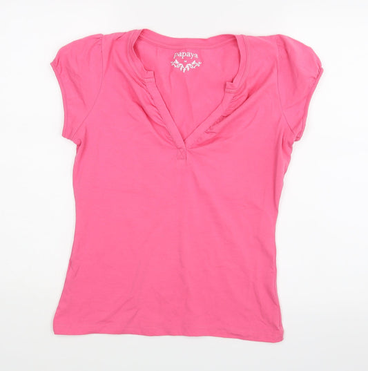 Papaya Womens Pink   Basic Blouse Size 14