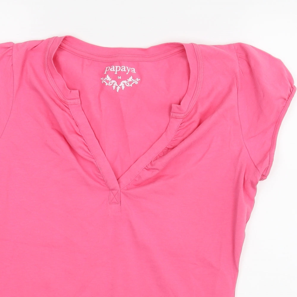 Papaya Womens Pink   Basic Blouse Size 14