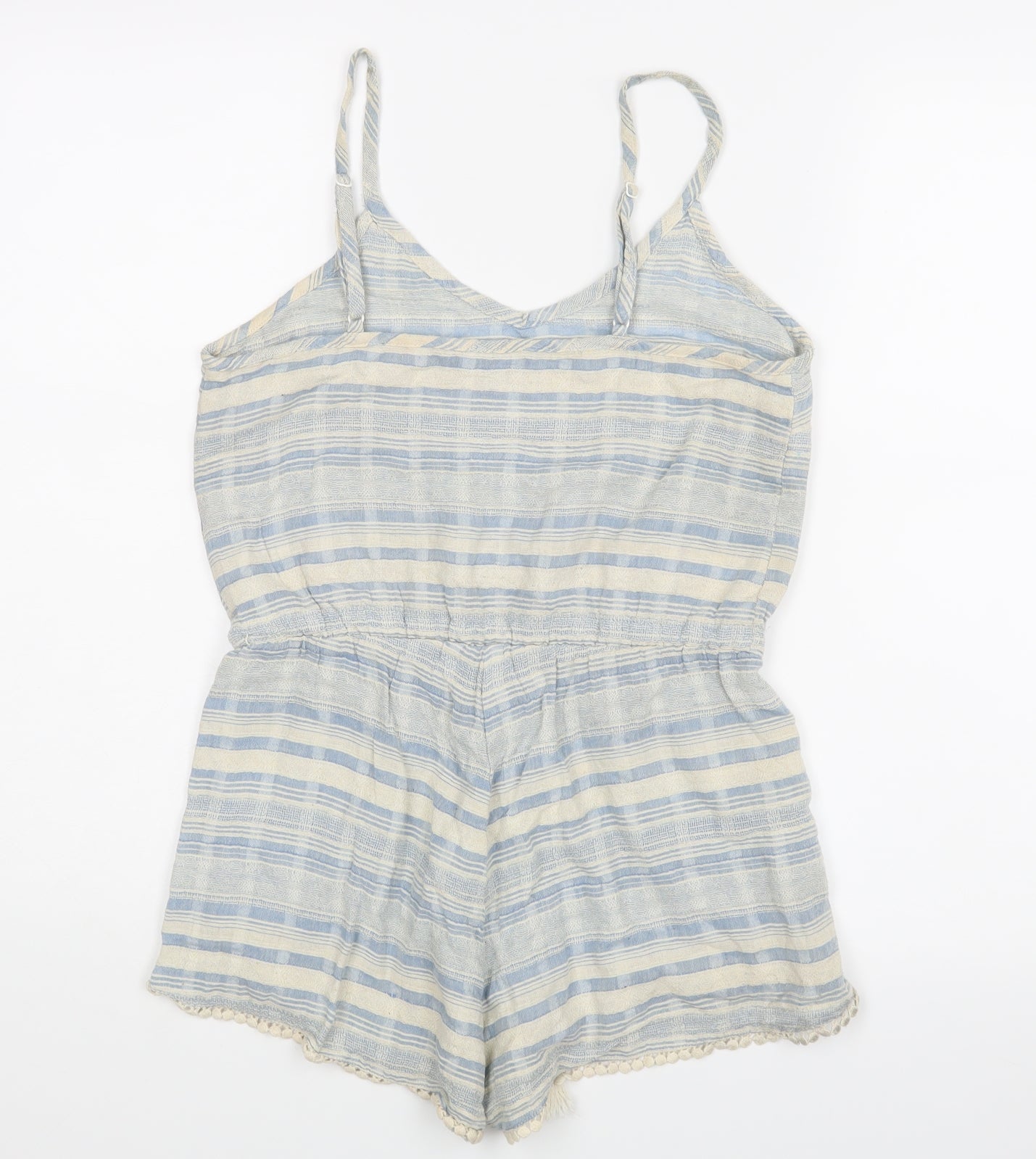 New Look Womens Blue Striped  Dungaree One-Piece Size 8