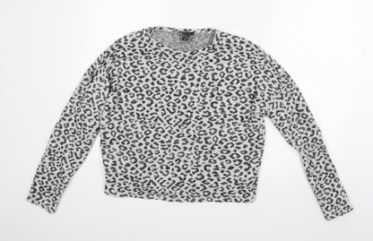 Womens UK Size M New Look White Pullover Jumper