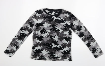 Nutmeg Girls Black   Top Pyjama Top Size 12-13 Years