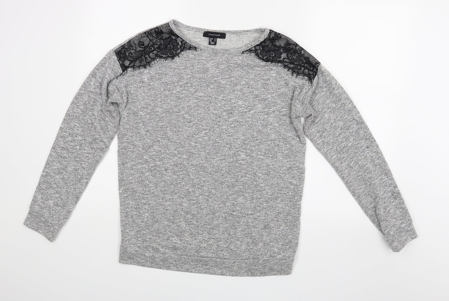 Womens UK Size 10 Atmosphere Grey Basic Blouse
