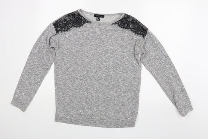 Womens UK Size 10 Atmosphere Grey Basic Blouse