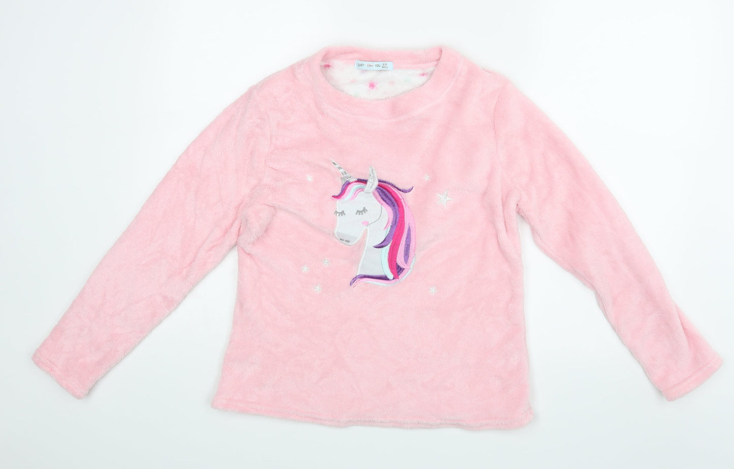 Just Like You Womens Pink   Top Pyjama Top Size 8  - Unicorn