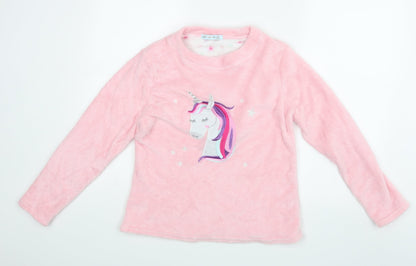 Just Like You Womens Pink   Top Pyjama Top Size 8  - Unicorn
