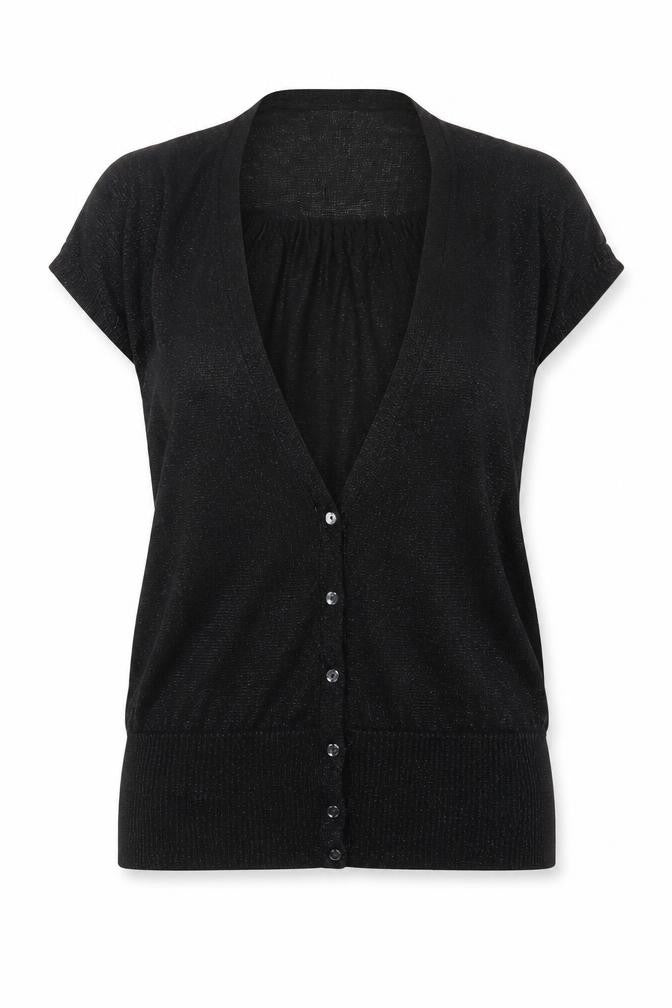 Womens UK Size 6 Warehouse Black Cardigan Jumper