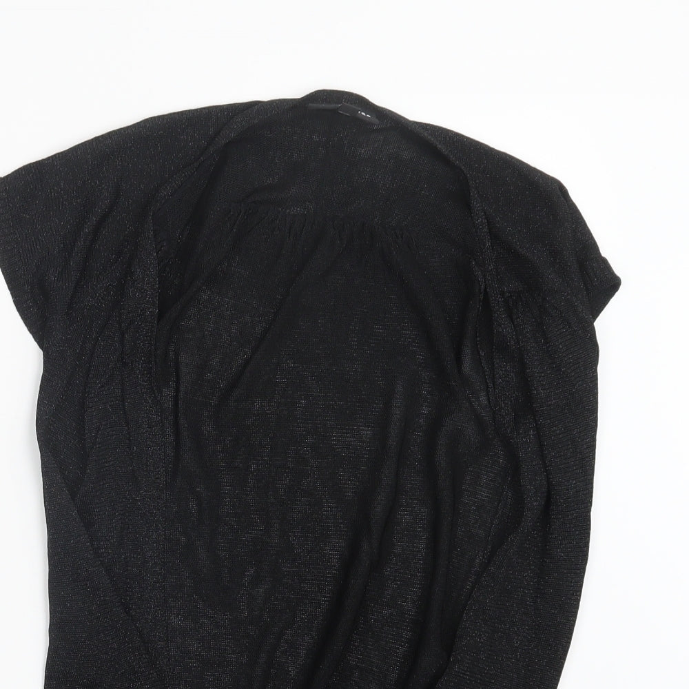 Womens UK Size 6 Warehouse Black Cardigan Jumper