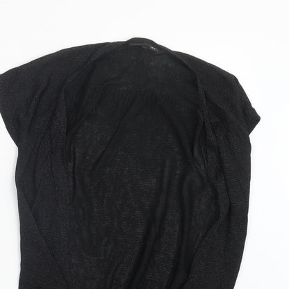 Womens UK Size 6 Warehouse Black Cardigan Jumper