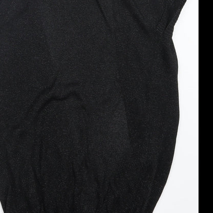 Womens UK Size 6 Warehouse Black Cardigan Jumper