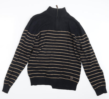 Mens UK Size M Marks and Spencer Black Pullover Sweatshirt