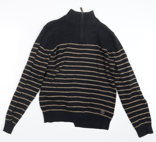 Mens UK Size M Marks and Spencer Black Pullover Sweatshirt