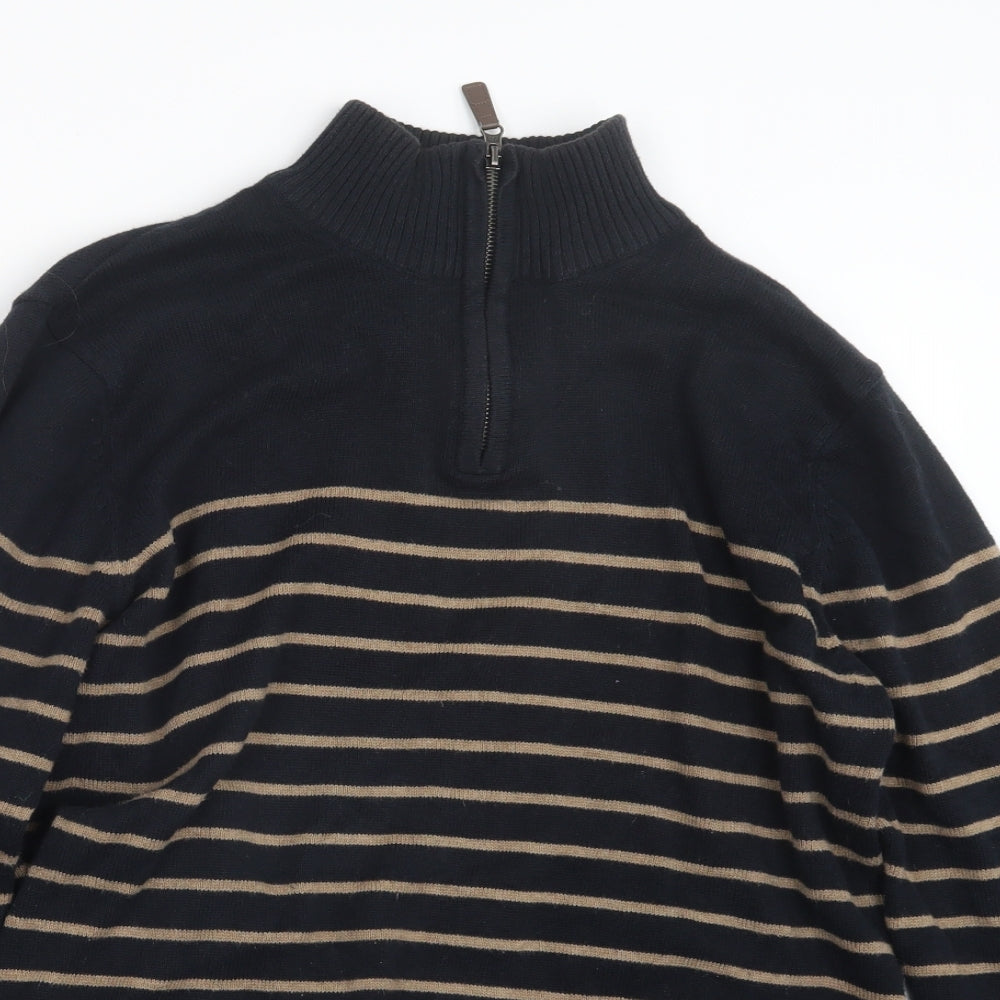 Mens UK Size M Marks and Spencer Black Pullover Sweatshirt