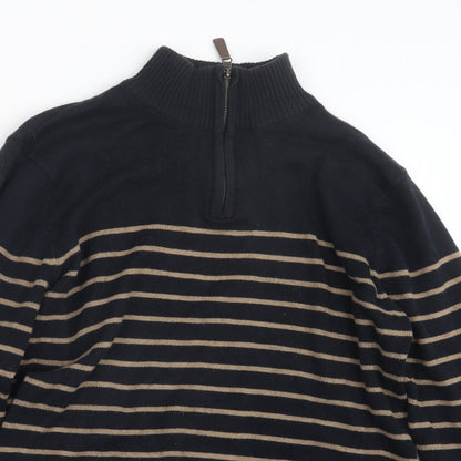 Mens UK Size M Marks and Spencer Black Pullover Sweatshirt
