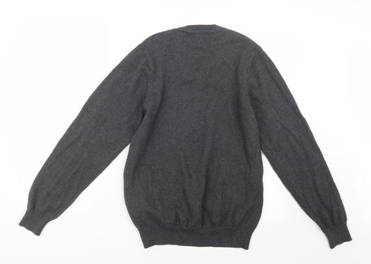Marks and Spencer Mens Grey  Knit Pullover Jumper Size S