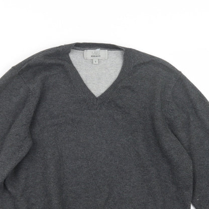Marks and Spencer Mens Grey  Knit Pullover Jumper Size S