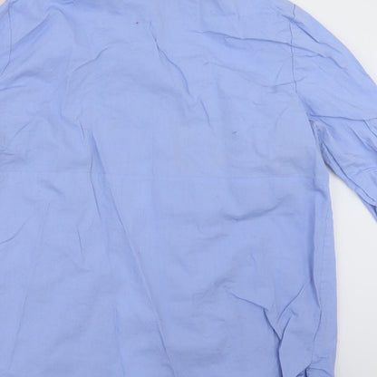 B. You Womens Blue   Basic Button-Up Size 12