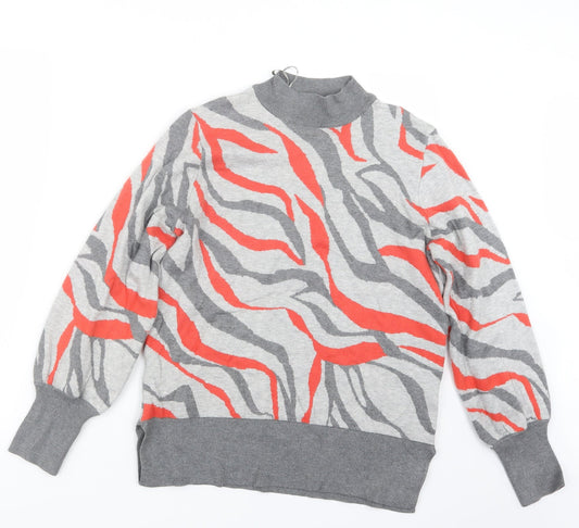 Womens UK Size M Preworn Grey Pullover Jumper