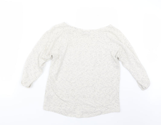Dorothy Perkins Womens Beige  Knit Pullover Jumper Size 8