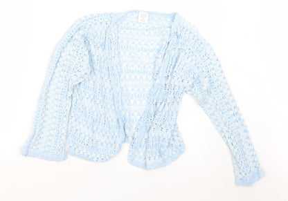 Womens UK Size M Preworn Blue Cardigan Jumper