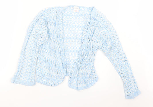 Womens UK Size M Preworn Blue Cardigan Jumper