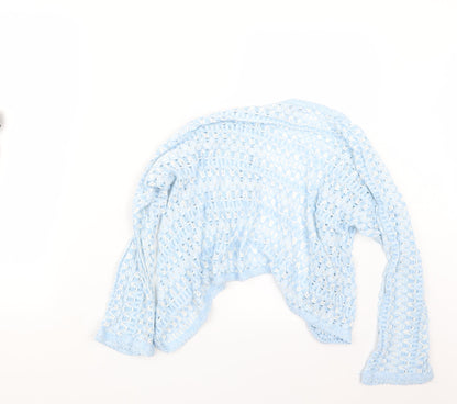 Womens UK Size M Preworn Blue Cardigan Jumper