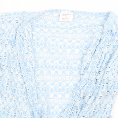 Womens UK Size M Preworn Blue Cardigan Jumper