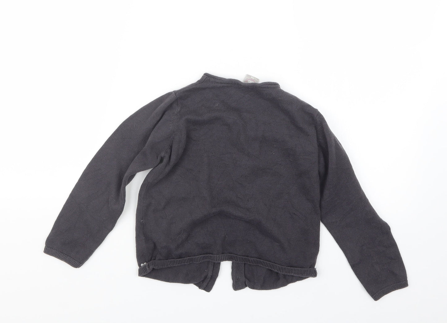 Little Kids Girls Purple  Knit Cardigan Jumper Size 6 Years