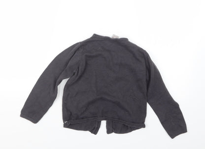Little Kids Girls Purple  Knit Cardigan Jumper Size 6 Years