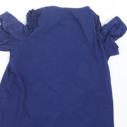 Very Girls Blue   Basic T-Shirt Size 11 Years  - Open Shoulders