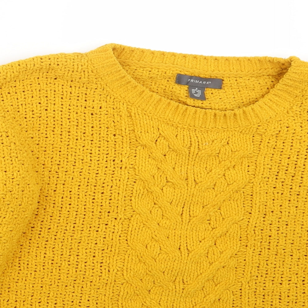 Primark Womens Yellow   Pullover Jumper Size 10