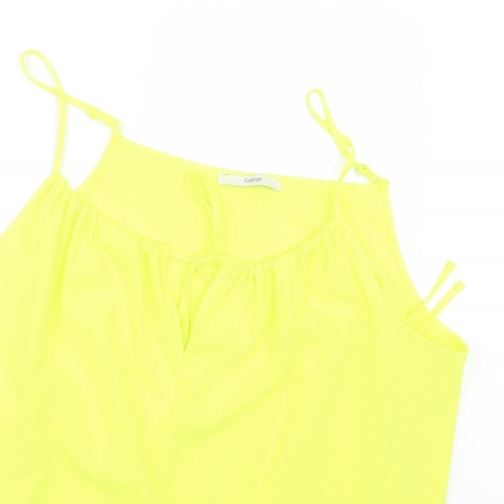 George Womens Yellow   Basic Blouse Size 12