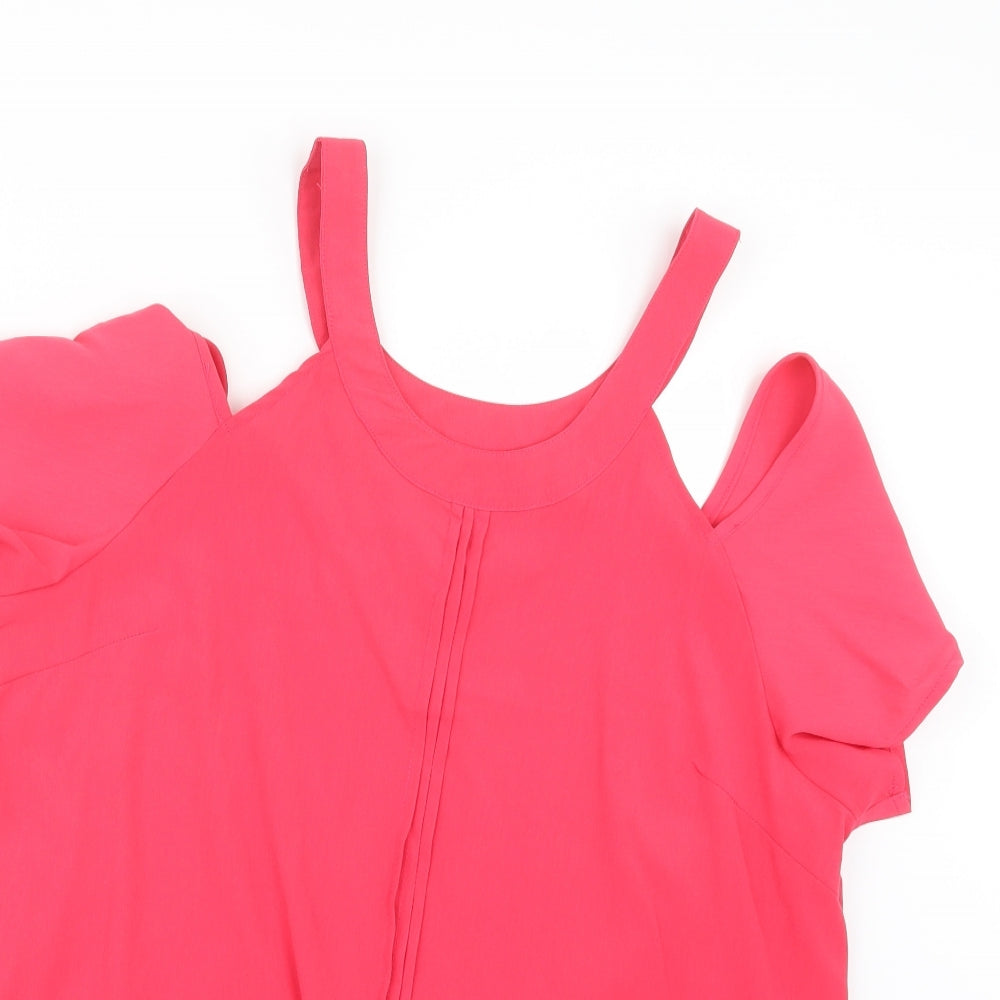 Avon Womens Pink   Basic Blouse Size 14